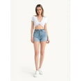 thumbnail image 4 of Deep V Neck Knot Front Cap Sleeve Crop Top, 4 of 5