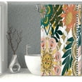 thumbnail image 3 of Bohemian Floral Bathroom Shower Curtain Colorful Boho Leaves Flowers Shower Curtain with Hooks Polyester Waterproof Fabric Paisley Unique Trendy Woman Shower Curtain Decor, 36x72 Inch, 3 of 3