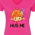 thumbnail image 4 of Inktastic Hug Me Cute Pufferfish with Bubbles Women's V-Neck T-Shirt, 4 of 5