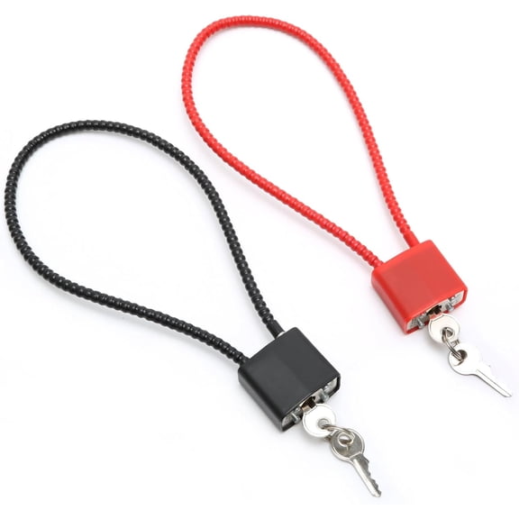 Steel Rope Padlocks with Same Keys, Padlock Long Shackle Outdoor, Padlock Flexible Cable-BK-17CM