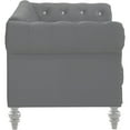 thumbnail image 4 of New Classic Furniture Emma Crystal Velvet Fabric Sofa in Gray, 4 of 5