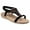 Black, variant on Divaz Womens Nicosia Elasticated T Bar Sandal