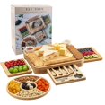 thumbnail image 2 of Rae Dunn Charcuterie Board & Accessories - Large Charcuterie Board Set, Bamboo Cheese Board Set with Serving Forks and Platters, Cheese Knives Included, 2 of 4