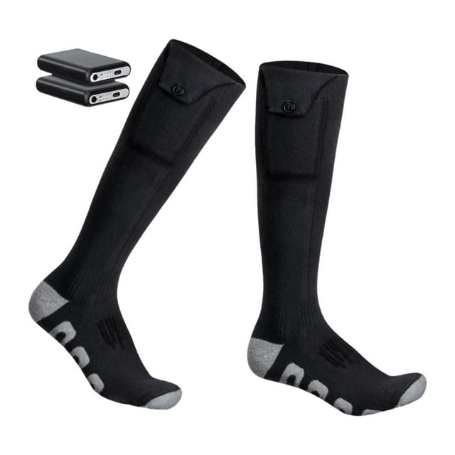 Calcetines térmicos cómodos con aislamiento térmico para correr, acampar y al aire libre Negro
