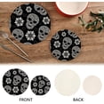 thumbnail image 4 of Skull 2 Pack Pot Holders Trivets, Heat Resistant Hot Pads for Kitchen Table Decoration Trivets for Hot Dishes/Pot/Bowl/Teapot/Kitchen Hot Pads Trivets, 7" + 9.45", 4 of 7