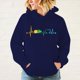 thumbnail image 2 of Sudadera con capucha con estampado de latidos del corazón de conejillo de indias para mujer, sudaderas deportivas casuales de moda, jerséis para mujer, 2 of 4