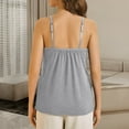 thumbnail image 4 of TINZ Camisole For Women Built In Bra Tank Tops Plus Size Flowy Adjustable Spaghetti Strap Tanks Pleated Loose Vest Adjustable Tops for Women Tops for Women, 4 of 7