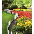 thumbnail image 2 of Greenes Fence Cedar Wood Garden Picket Fence, White 16" H x 8' L (4-pack, 32' Total), 2 of 5