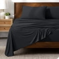 thumbnail image 1 of Bare Home Ultra-Soft Stretchy Sheet Set - Premium 1800 Collection - Deep Pockets - 3 Piece - Twin XL, Black, 1 of 8
