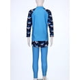 thumbnail image 6 of Jhaoyu Girls Swimsuits 3 Pieces Long Sleeve Rash Guard Set Quick Dry Bathing Suits UPF 50+ Swimwear Blue M, 6 of 7