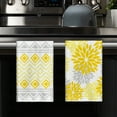 thumbnail image 4 of Sm:)e Yellow Printed Boho Dish Towels, 4 Count, 4 of 7