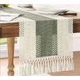 thumbnail image 1 of Queilt Sage Green Table Runner, Boho Macrame Fall Table Runner 30x183cm Long, Dresser Runner Cover Top for Kitchen, Coffee Table, Dining Room, Sage Green Farmhouse Table Decor, 1 of 5
