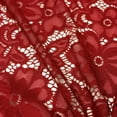 thumbnail image 3 of Stretch French Lace Embroidered Floral Florence 58" Wide Fabric (Burgundy), 3 of 4