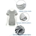 thumbnail image 5 of ALING Round Neck T-Shirts For Women Short Sleeve T-Shirts Summer Tops Casual Loose Fit Basic Shirts Tunics Crewneck Top Tee,Size Up To 3XL, 5 of 7