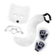 thumbnail image 2 of Conjunto de collar y cola de animal para disfrazarse de animales, fiestas temáticas, hermosa máscara de Halloween Blanco, 2 of 9
