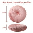 thumbnail image 4 of 18-Inch Round Velvet Throw Pillow for Home Decorative Couch (Pink), 4 of 6