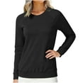 thumbnail image 1 of BLVB Women’s Long Sleeve T Shirts Casual Loose Fit Layering Tops Trendy Raglan Sleeve Crew Neck Tees Pullover Basic Fall Clothes, 1 of 6