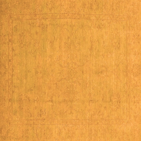Ahgly Company Indoor Square Oriental Orange Traditional Area Rugs, 4' Square