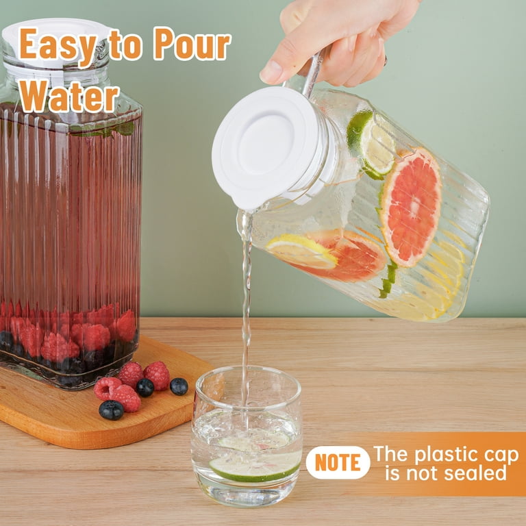 NiHome 57oz Glass Pitcher Set with Lids (2-Pack) photo 5