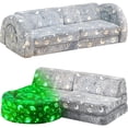 thumbnail image 3 of LinkRomat 10Pcs Modular Kids Play Couch Glow, Convertible Play Couch, Instant Rebound 28D Foam Toddler Couchs, Kids Imaginative Furniture for Playroom (Gray & Space), 3 of 10