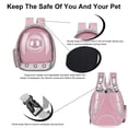 thumbnail image 4 of Mochila para mascotas AJY Clear Cat Bubble, plegable, rosa, 4 of 8