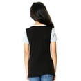 thumbnail image 3 of ToBeInStyle Girls' Cotton Knit Tee with Contrast Capped Sleeves, 3 of 8