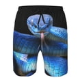 thumbnail image 4 of Kdxio Blue Viper Snake 2 Pattern Mens Casual Shorts - Drawstring Summer Beach Sports Shorts for Men, 4 of 9