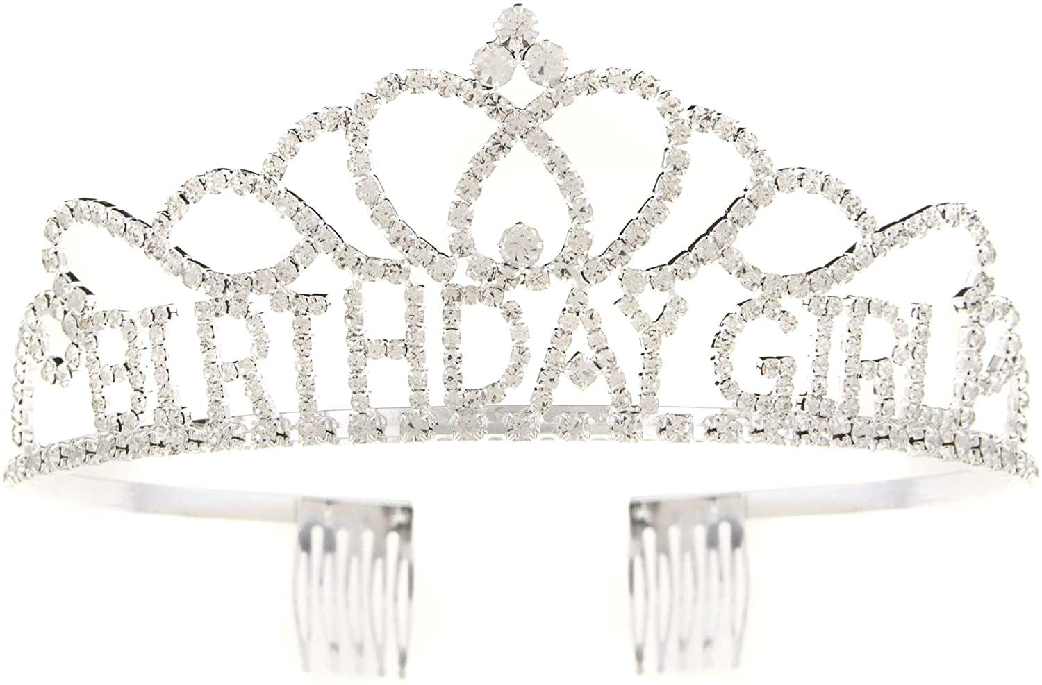 Birthday Girl Party Accessories Tiara Sash (Silver Tiara)