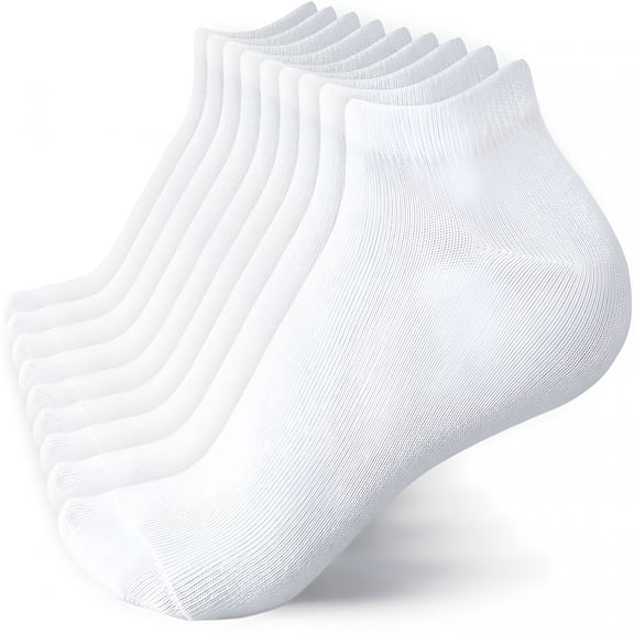 OQRKI 9/18 Pairs Ankle Cotton Socks for Women Athletic Running Breathable Soft Socks No-Slip Grip for Sports and Casual