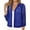 Blue, variant on Women's Cardigan Solid Color Lace Knitted Cardigan With A V Neck And Three Quarter Sleeves For Ladies,Beige Women's Cardigan M