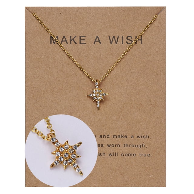 Twinkling Sky papel tarjeta collar serie diamante colgante clavícula cadena regalos Wmkox8yi sjalhkljlk6011