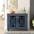 thumbnail image 2 of LIVILAND 38" Vintage Style Wood Kitchen Accent Buffet Sideboard Cabinet - Navy, 2 of 8