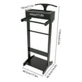 thumbnail image 5 of Suit Valet Stand Clothes Storage Shoe Organizer Coat Hanger Shoe Rack Black, 5 of 15
