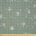thumbnail image 2 of Ambesonne Botany Fabric by the Yard Microfiber, Dots Lines and Dandelions, 3 Yards, Dimgray Pale Seafoam, 2 of 2