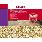 Romex Rompox Easy NEUTRAL/SAND COLOR pre-Mixed Permeable Joint Compound for Patios, Pavers and DIY Projects. Water Permeable. No Frost-Heave. No Weeds. Quick Install. German Manufactured. 33 lbs.