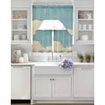 thumbnail image 4 of Teal Blue Sky Kitchen Curtains Sets 24 Inch Length with Valance, Vintage Modern Clouds Landscape Swag Valances and Tiers Curtain Set Drapes Swag Curtains for Living Room, Bathroom, Bedroom, Cafe, 4 of 6