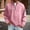 #308-Pink, variant on Handshe Men's Denim Hoodie, Solid Color Long Sleeve with Stand Collar and Half-Zipper, Washed Distressed Casual Sweatshirt for Daily Wear