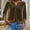 Green, variant on HLKJKLS Long Sleeve Shirts For Women Velvet Three Quarter Sleeve Single Breasted Loose Base Layer Top Polyester Spandex Green S-Xxl