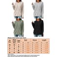 thumbnail image 3 of Gomelly Ladies Hoodies Ribbed Hoodie Sweatshirts Loose Fit Hooded Sweatshirt Women Warm Fall Pullover Tops Long Sleeve Black S, 3 of 3