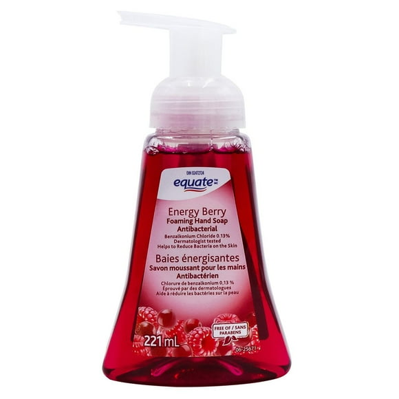 Equate Energy Berry Foaming Hand Soap, 221 ml, Foaming Soap