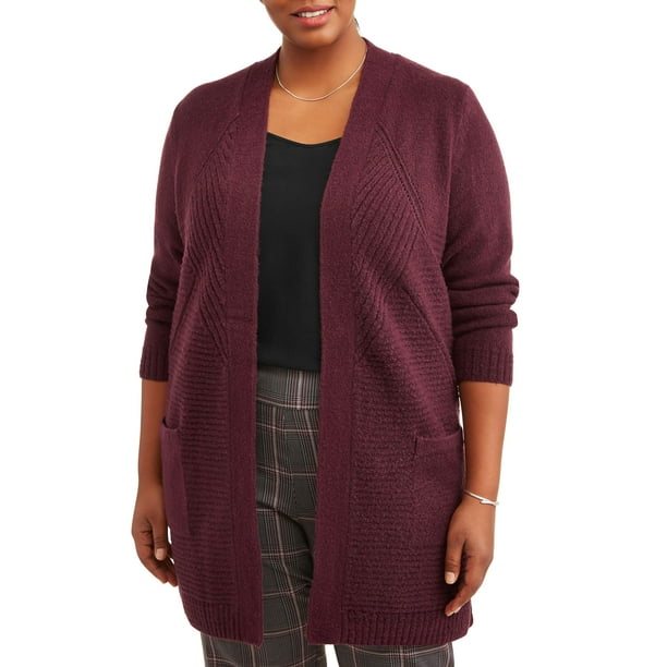 pointelle duster cardigan