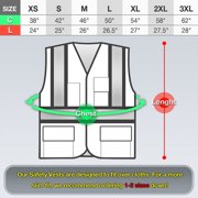 KAYGO Safety Vest with Pockets - High Visibility Reflective Vest ANSI Class 2 Construction Vest