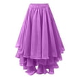 thumbnail image 5 of Wxolcjlv Womens Chiffon High Low Maxi Skirt Elastic Waist Tiered Skirts, 5 of 5
