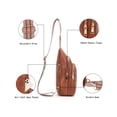 thumbnail image 6 of Pu crossbody bag shoulder satchel chest bag waist bag cell phone wallet, 6 of 8