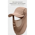 thumbnail image 5 of Kalauyu Men's Detachable Neck Flap Sun Hat with Brim UPF 50+ Breathable Fishing and Hiking Hat for Men, 5 of 8