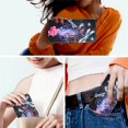 thumbnail image 5 of Leather For Apple iphone 16 Pro 6.3-inch Wallet Case Embossed Painted Butterflys&Flowers Pattern, With Card Holder,Wristband,Magnetic Clasp Kickstand Folio Cover,Color-6,For iphone 16 Pro, 5 of 8