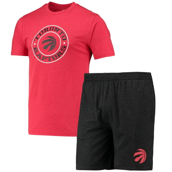 Men's Concepts Sport Black/Red Toronto Raptors Top & Shorts Sleep Set