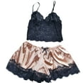 thumbnail image 2 of Fairnull 1 Ensemble Shorts Voir à Travers Patchwork de Dentelle Deux Pièces Pyjama pour la Nuit de Noces, 2 of 8