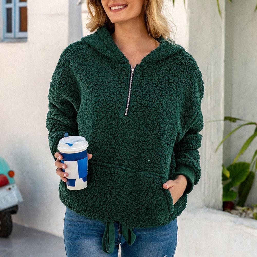 Hazel Tech Winter Women's Plush Hoodie 
