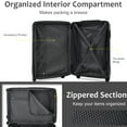 thumbnail image 5 of Euroco 3 Piece Luggage Sets,20" Hardshell Carry-On Luggage with 2 Packing Cubes,TSA Lock and Spinner Wheels,Lightweight Durable Suitcase Set for Men Women,Black, 5 of 8